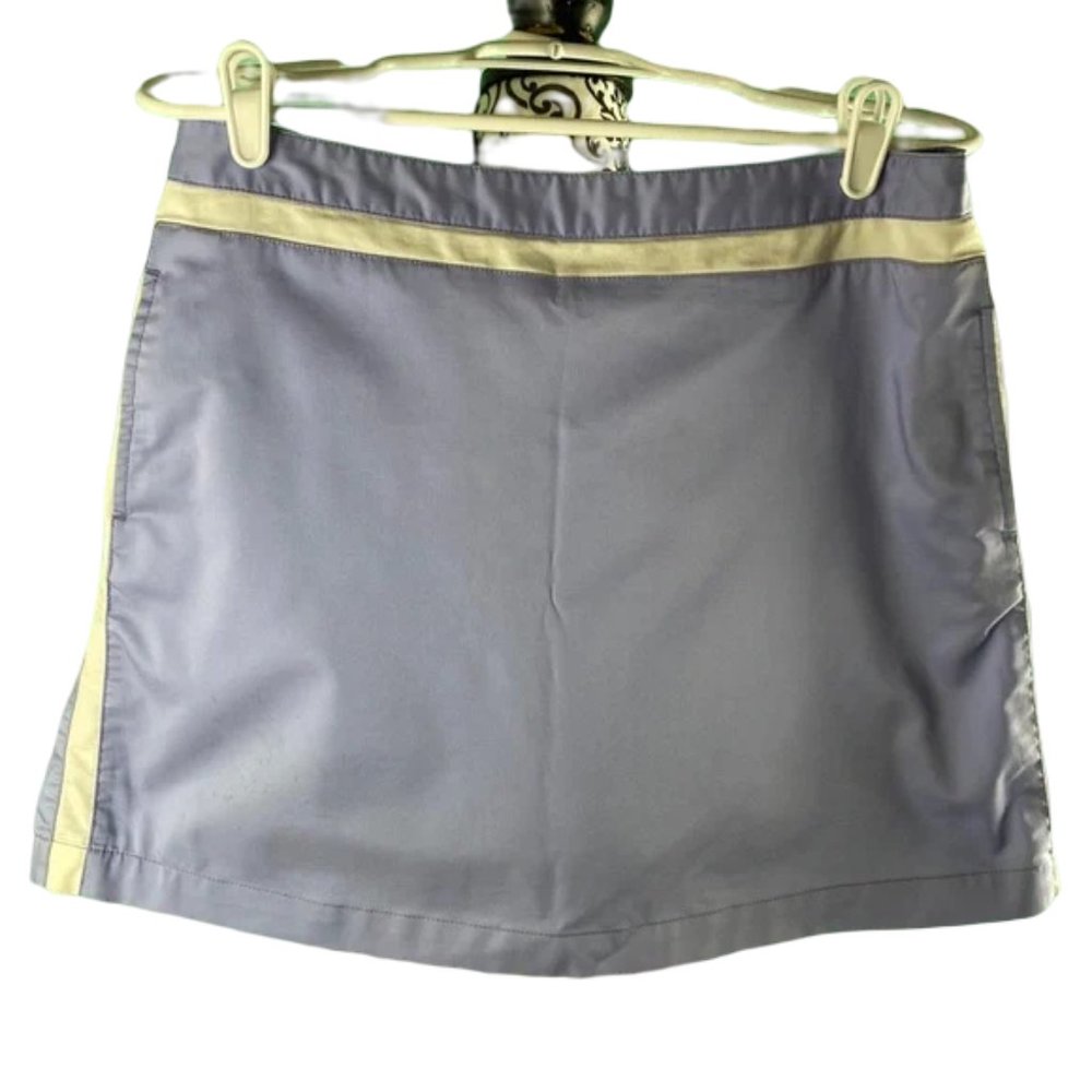Adidas Stretch Two Toned Lavender Lined Pleated Active Tennis Skirt 8